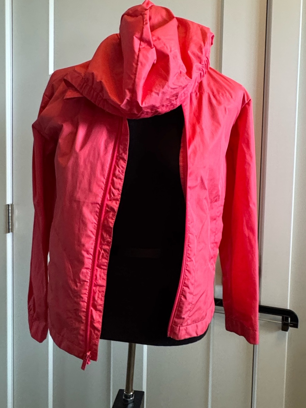 all in motion Bright Coral Pink Hooded Utility Jacket